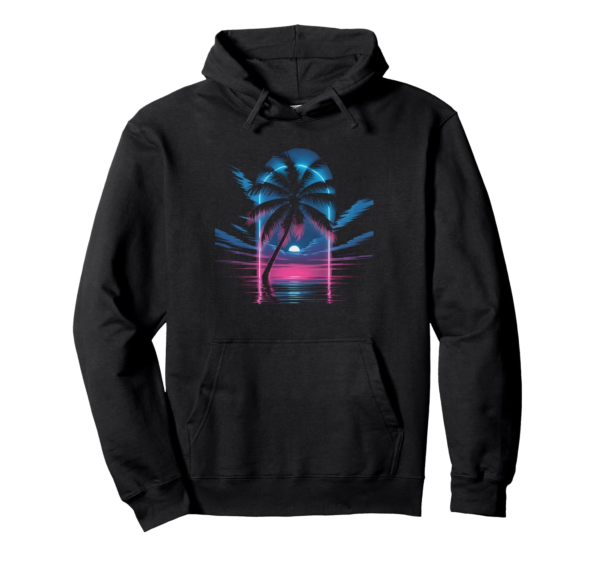 Palm Tree Synthwave Florida Vaporwave Hoodie - Aesthetic Graphic Men Women - T-Shirt, Sweatshirt, Hoodie