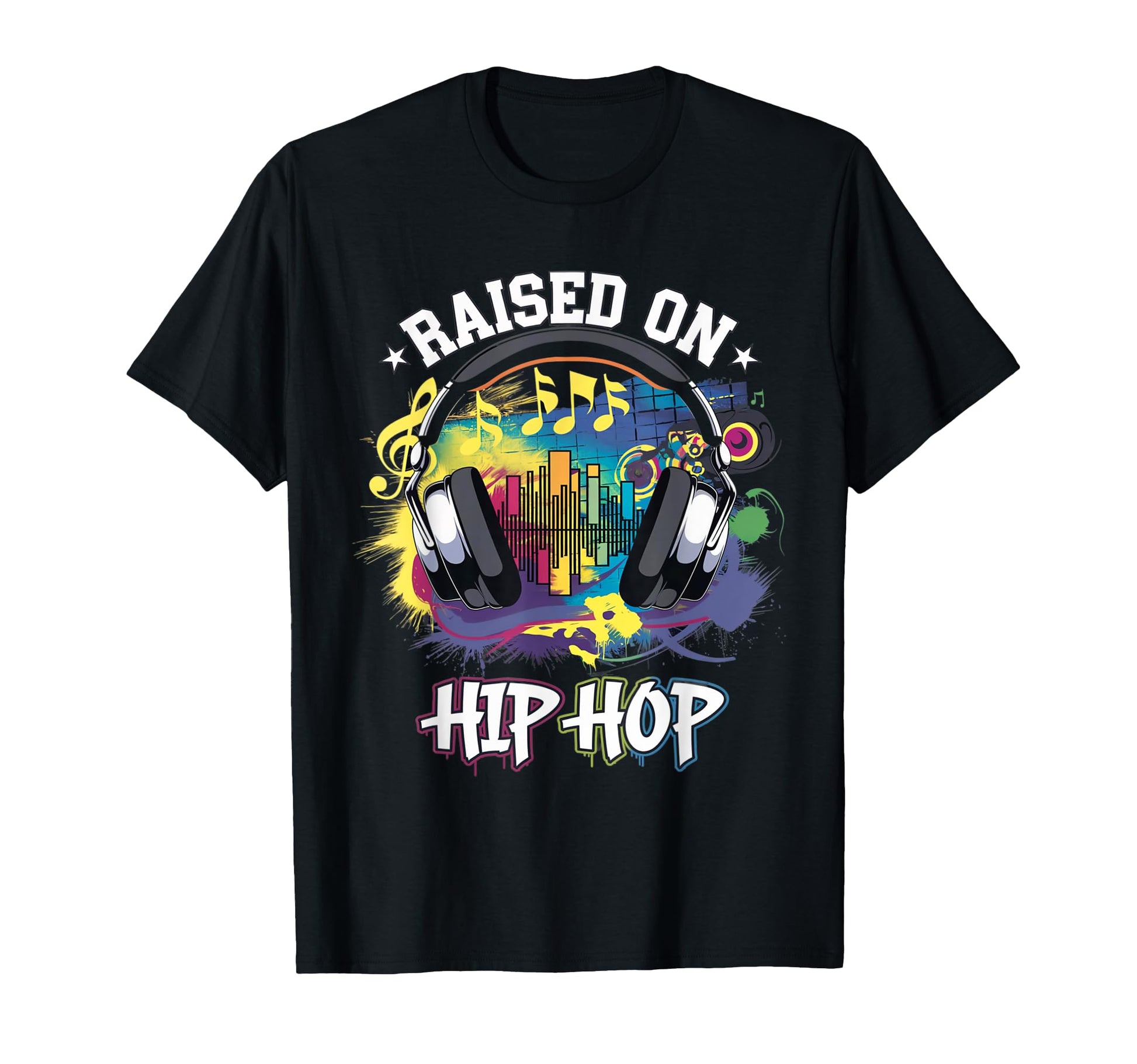 Raised Hip Hop Urban Dj Graffiti Old T-Shirt - Novelty Apparel Men Women - T-Shirt, Sweatshirt, Hoodie