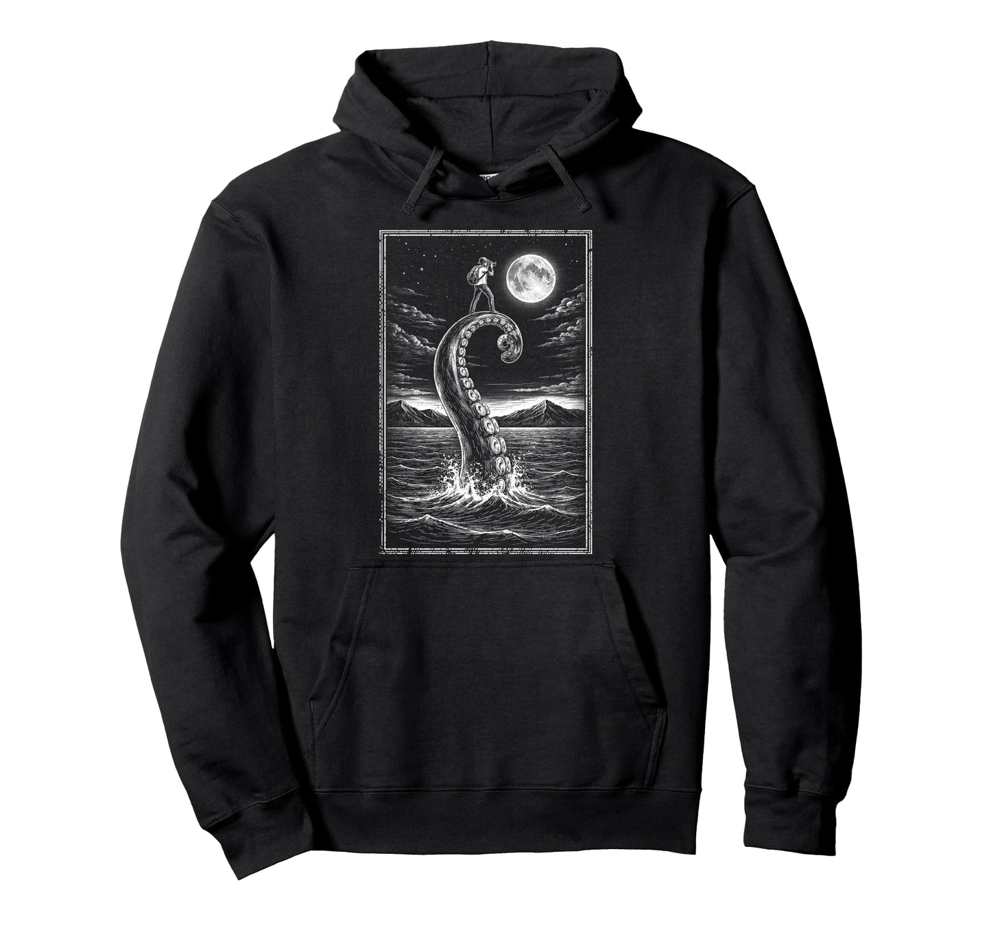Photographer Octopus Moon Camera Hoodie - Graphic Print for Adults - T-Shirt, Sweatshirt, Hoodie