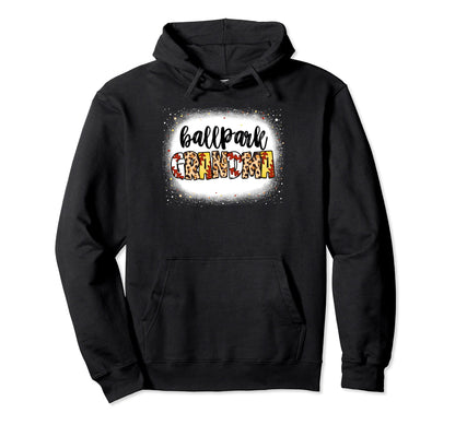 Bleached Ballpark Grandma Baseball Hoodie - Novelty Apparel Unisex - T-Shirt, Sweatshirt, Hoodie