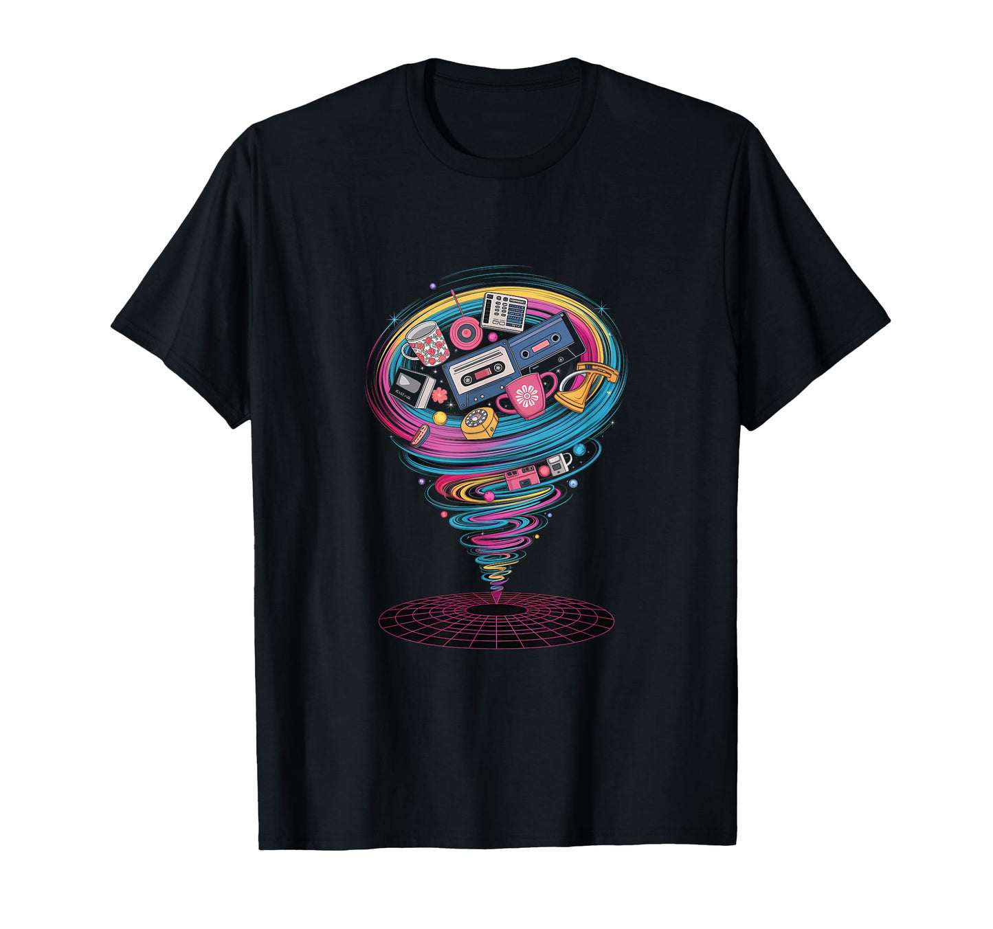 Tape Vortex Surreal 80S Vaporwave T-Shirt - Custom Art Print Men Women - T-Shirt, Sweatshirt, Hoodie