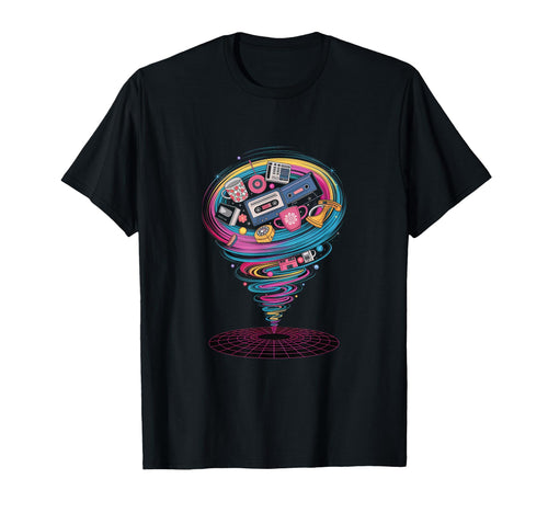 Tape Vortex Surreal 80S Vaporwave T-Shirt - Custom Art Print Men Women - T-Shirt, Sweatshirt, Hoodie