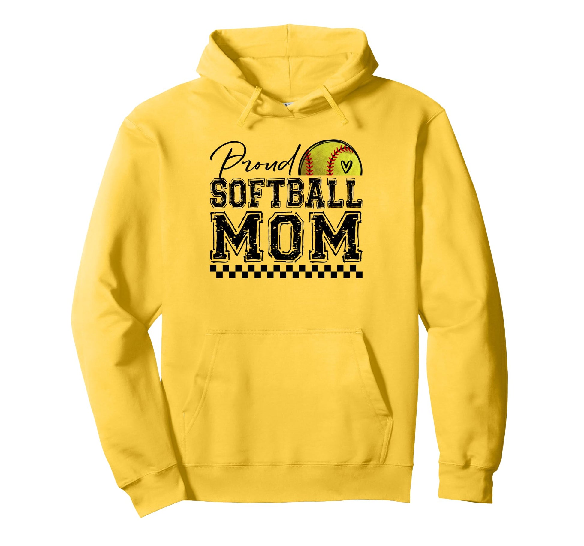 Proud Softball Mom Sports Mothers Day Hoodie - Minimalist Print for Adults - T-Shirt, Sweatshirt, Hoodie