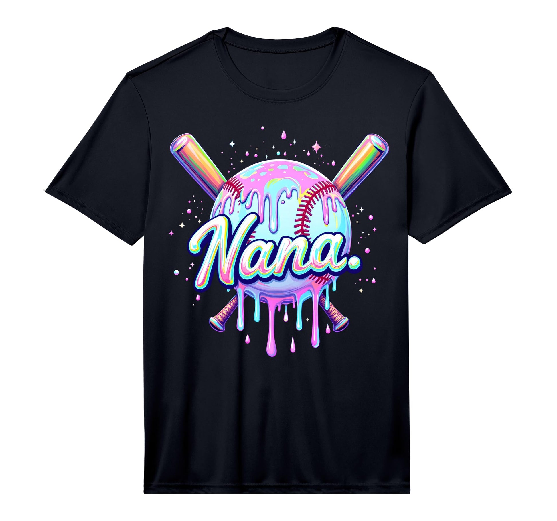 Baseball Drip Nana Tie Dye Baseball T-Shirt - Unique Graphic Men Women - T-Shirt, Sweatshirt, Hoodie