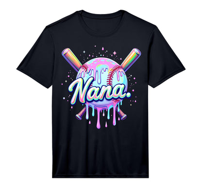 Baseball Drip Nana Tie Dye Baseball T-Shirt - Unique Graphic Men Women - T-Shirt, Sweatshirt, Hoodie
