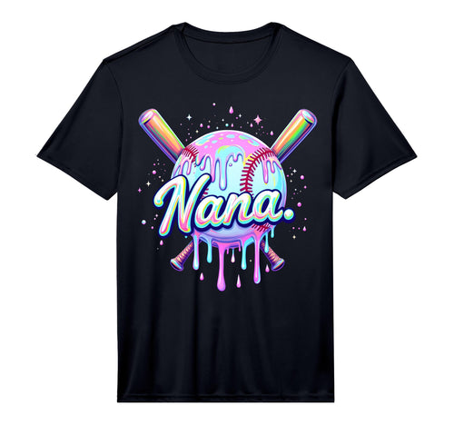 Baseball Drip Nana Tie Dye Baseball T-Shirt - Unique Graphic Men Women - T-Shirt, Sweatshirt, Hoodie