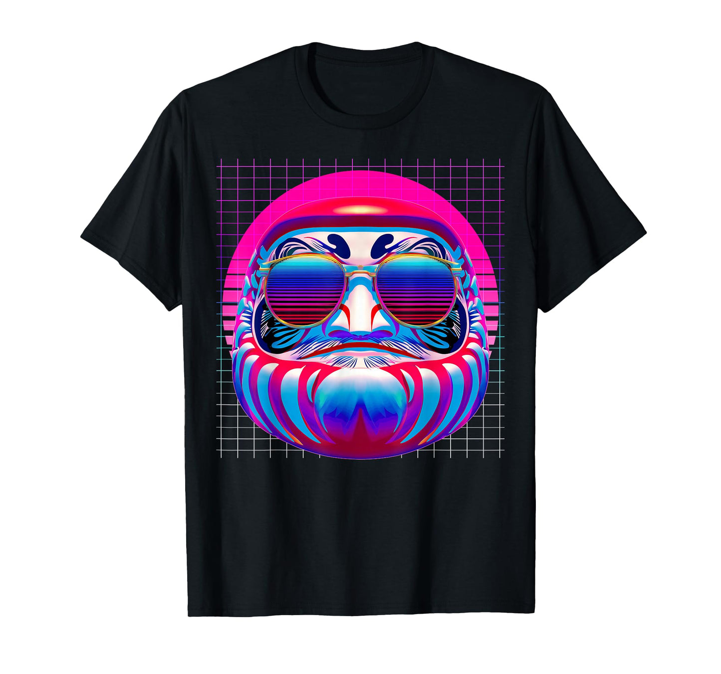 Daruma Sunglasses Doll Japan Vaporwave T-Shirt - Graphic Print Men Women - T-Shirt, Sweatshirt, Hoodie