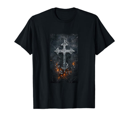 Gothic Cross Grunge Aesthetic Y2K T-Shirt - Casual Everyday Wear Unisex - T-Shirt, Sweatshirt, Hoodie