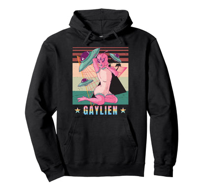 Gay Gaylien Alien Lgbtq Queer Trans Bi Hoodie - Aesthetic Graphic Unisex - T-Shirt, Sweatshirt, Hoodie