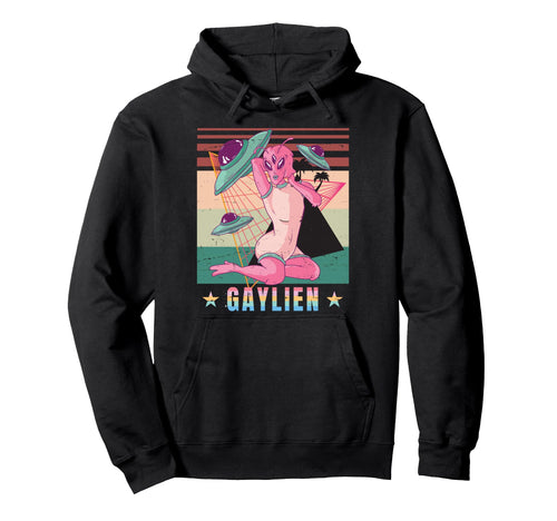 Gay Gaylien Alien Lgbtq Queer Trans Bi Hoodie - Aesthetic Graphic Unisex - T-Shirt, Sweatshirt, Hoodie