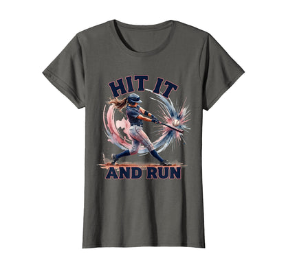 Hit It And Run Womens Baseball T-Shirt - Novelty Apparel Men Women - T-Shirt, Sweatshirt, Hoodie