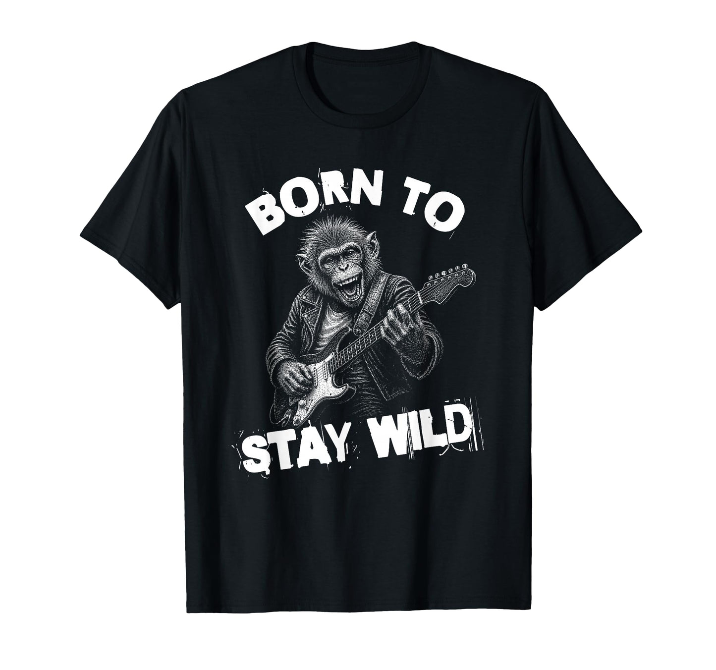 Born To Play Loud Monkey Guitar Funny T-Shirt - Novelty Apparel Unisex - T-Shirt, Sweatshirt, Hoodie