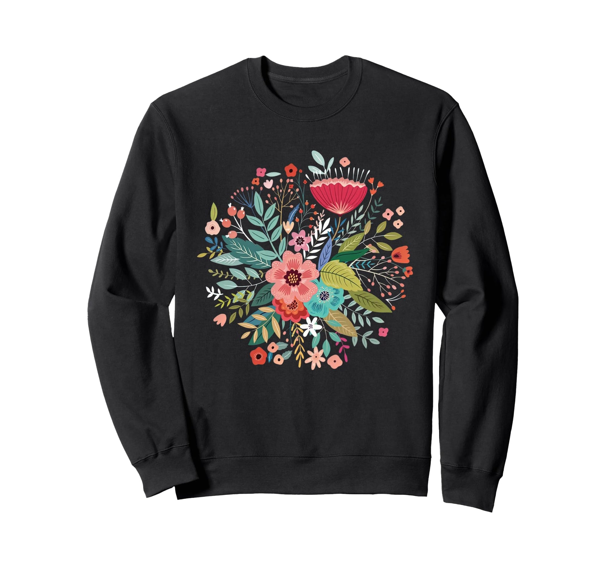 Aesthetic Boho Wildflower Sweatshirt - Fun Novelty Design for Adults - T-Shirt, Sweatshirt, Hoodie