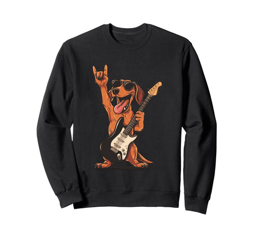 Rock Dog Funny Pet Illustration Sweatshirt - Fun Novelty Design Men Women - T-Shirt, Sweatshirt, Hoodie