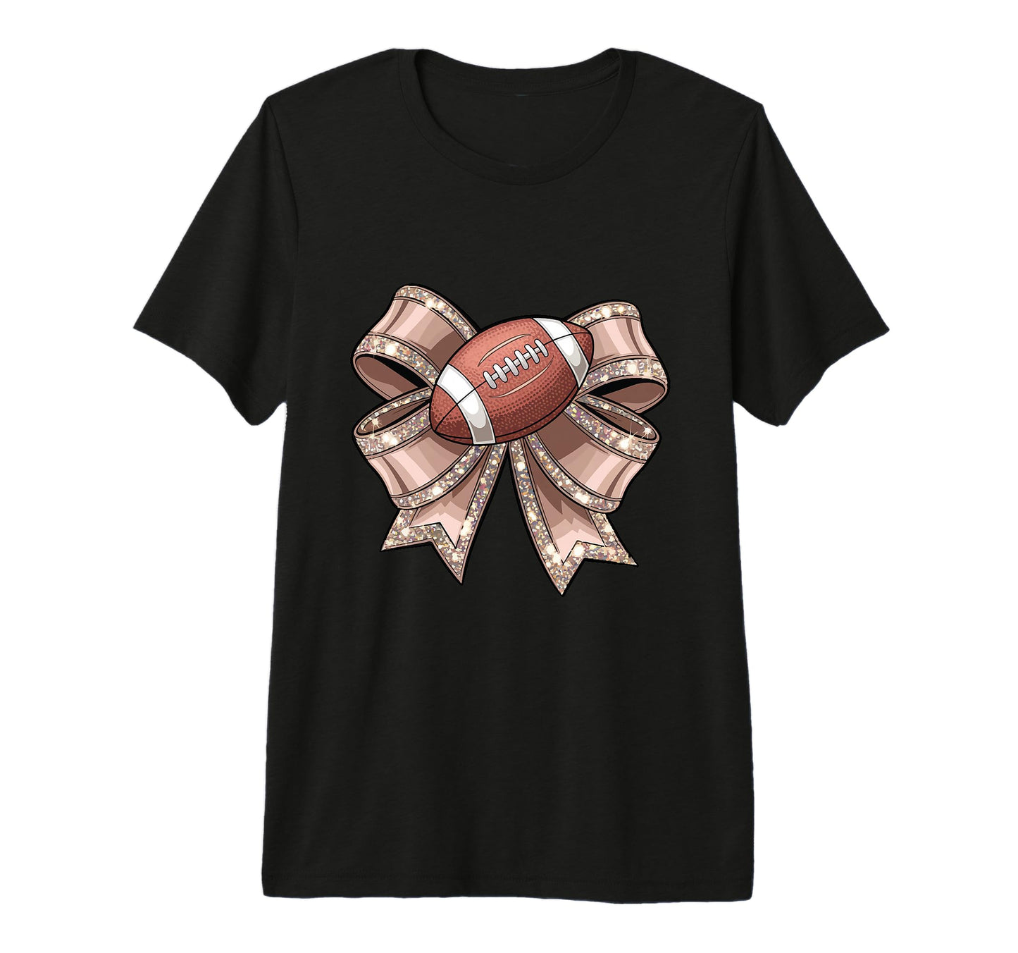 Coquette Bow Funny Football Lover T-Shirt - Streetwear Style for Adults - T-Shirt, Sweatshirt, Hoodie