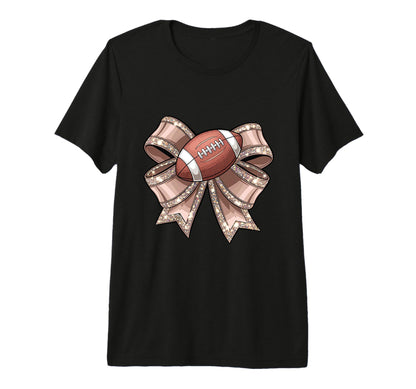 Coquette Bow Funny Football Lover T-Shirt - Streetwear Style for Adults - T-Shirt, Sweatshirt, Hoodie