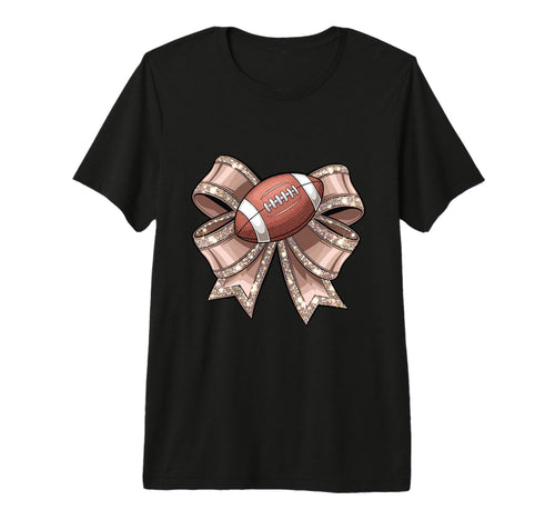 Coquette Bow Funny Football Lover T-Shirt - Streetwear Style for Adults - T-Shirt, Sweatshirt, Hoodie