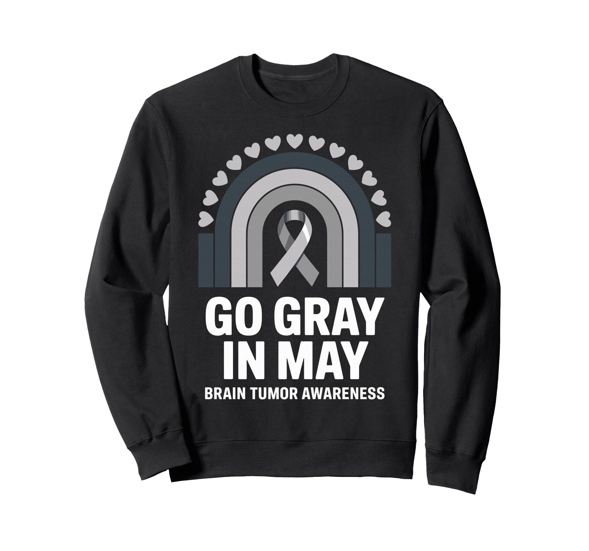 Go Gray May Brain Tumor Awareness Sweatshirt - Custom Art Print for Adults - T-Shirt, Sweatshirt, Hoodie