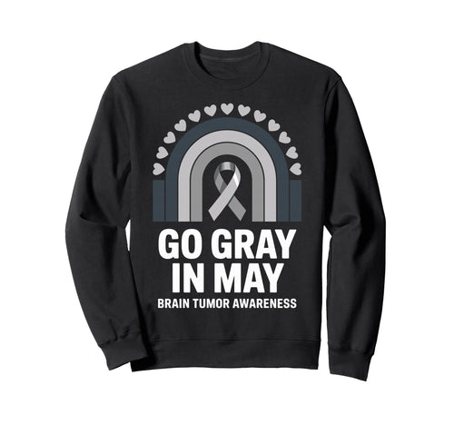 Go Gray May Brain Tumor Awareness Sweatshirt - Custom Art Print for Adults - T-Shirt, Sweatshirt, Hoodie