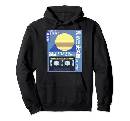 Cassette Ad Japanese 80S Vaporwave Hoodie - Minimalist Print Men Women - T-Shirt, Sweatshirt, Hoodie