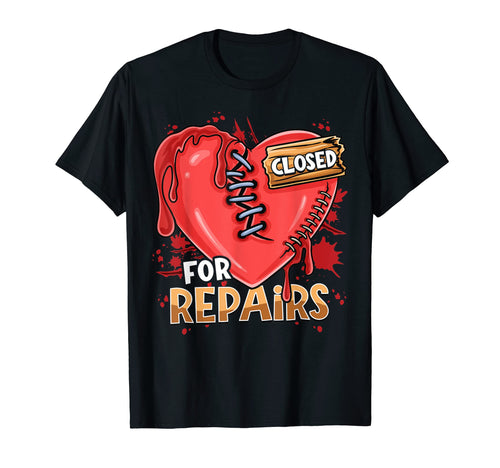 Sad Heartbreak Grunge Broken Heart T-Shirt - Fun Novelty Design for Adults - T-Shirt, Sweatshirt, Hoodie