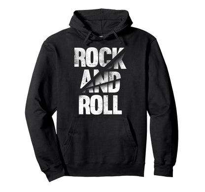 Rock Roll Black Music Rock N Roll Hoodie - Fun Novelty Design Unisex - T-Shirt, Sweatshirt, Hoodie