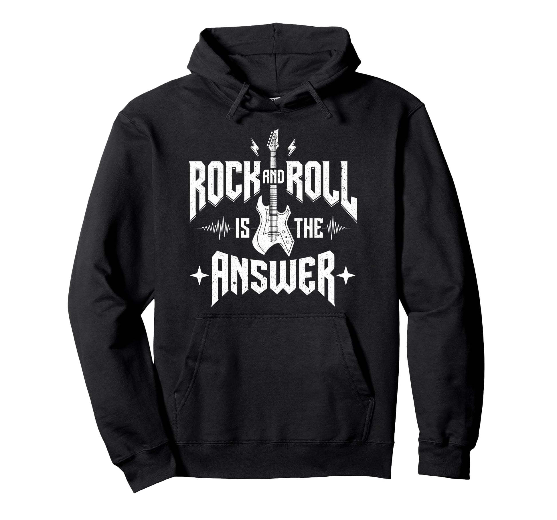 Rock And Roll Is Answer Rock Band Hoodie - Fun Novelty Design for Adults - T-Shirt, Sweatshirt, Hoodie