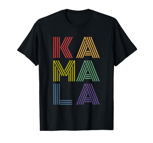 Kamala Rainbow Stacked Text T-Shirt - Fun Novelty Design Unisex - T-Shirt, Sweatshirt, Hoodie