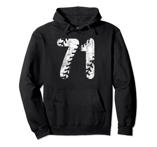 Baseball Softball Mom 71 Number 71 Hoodie - Graphic Print Unisex - T-Shirt, Sweatshirt, Hoodie
