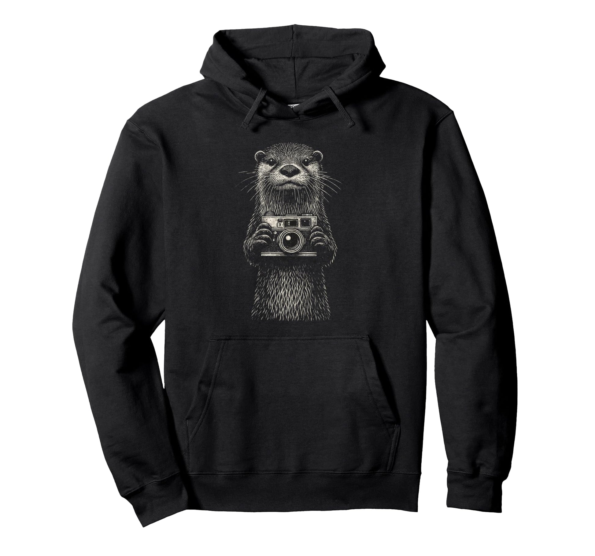 Otter Photographer Camera Wildlife Pho Hoodie - Unique Graphic Men Women - T-Shirt, Sweatshirt, Hoodie