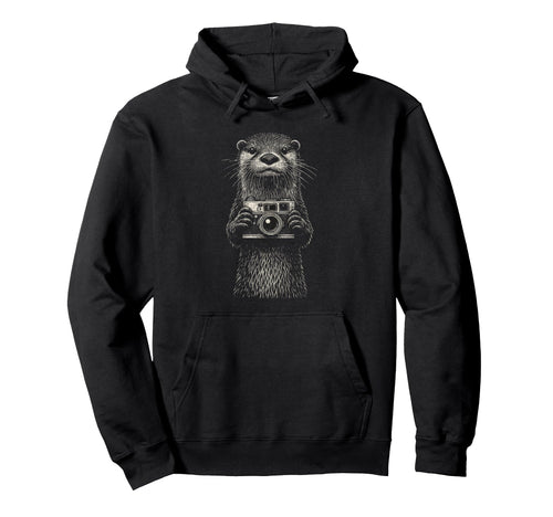 Otter Photographer Camera Wildlife Pho Hoodie - Unique Graphic Men Women - T-Shirt, Sweatshirt, Hoodie