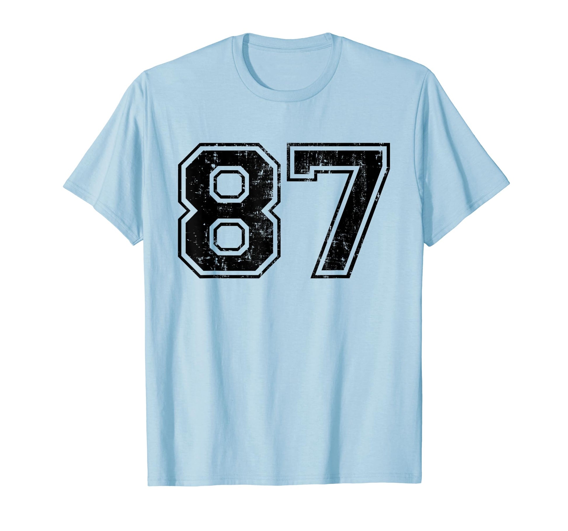 Number 87 Varsity Distressed Sport T-Shirt - Trendy Graphic for Adults - T-Shirt, Sweatshirt, Hoodie