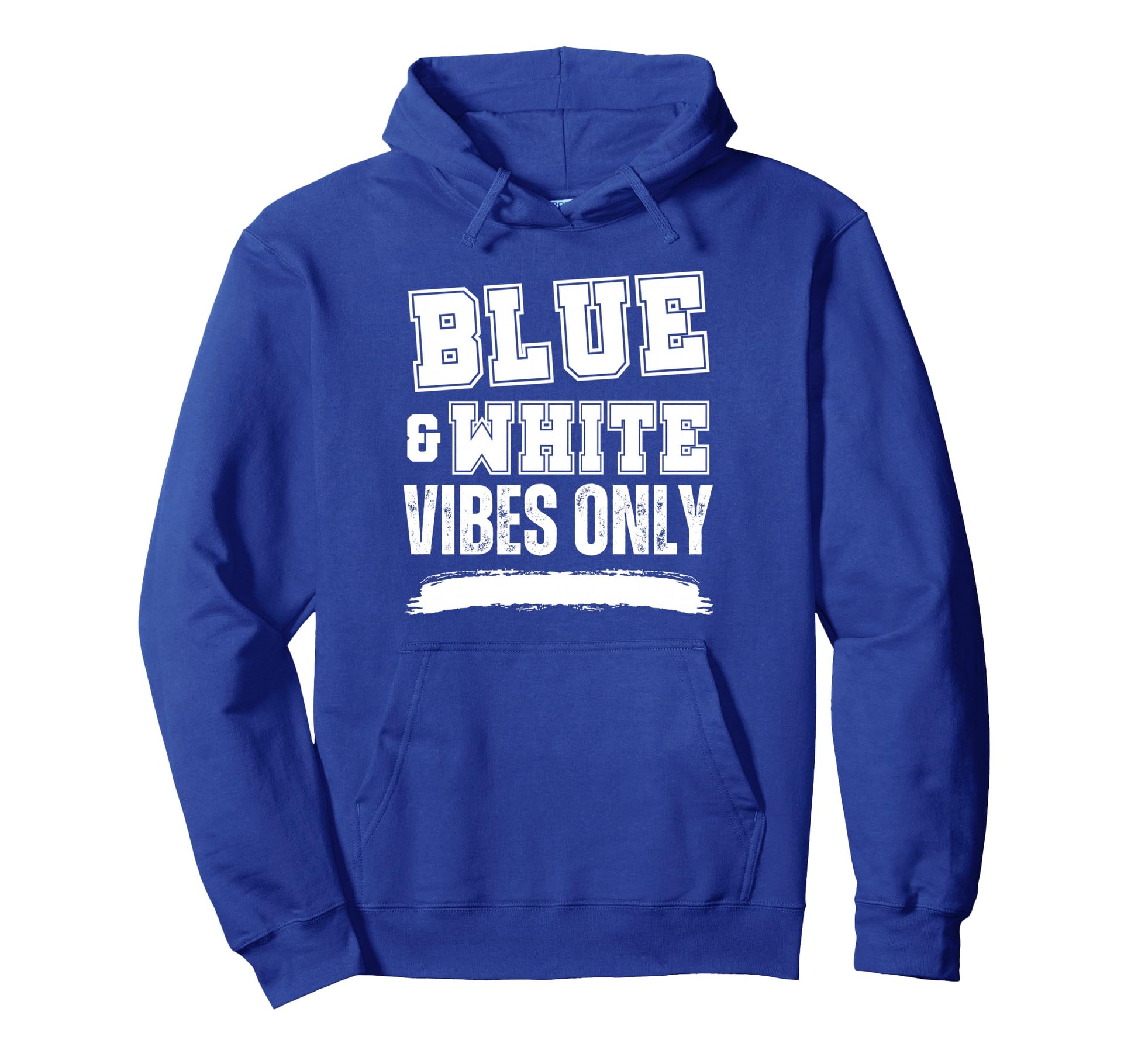 Blue And White Game Day High School Hoodie - Trendy Graphic Men Women - T-Shirt, Sweatshirt, Hoodie