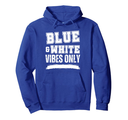 Blue And White Game Day High School Hoodie - Trendy Graphic Men Women - T-Shirt, Sweatshirt, Hoodie