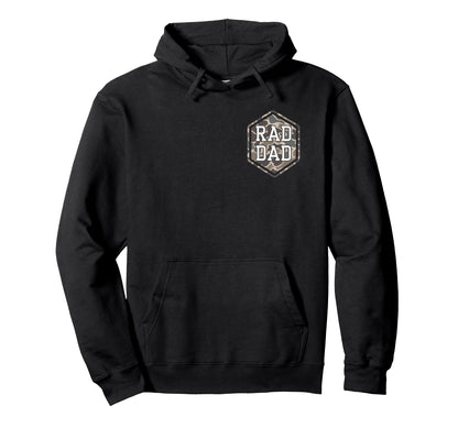 2 Sides Camo Rad Dad Camouflage Hoodie - Casual Everyday Wear for Adults - T-Shirt, Sweatshirt, Hoodie