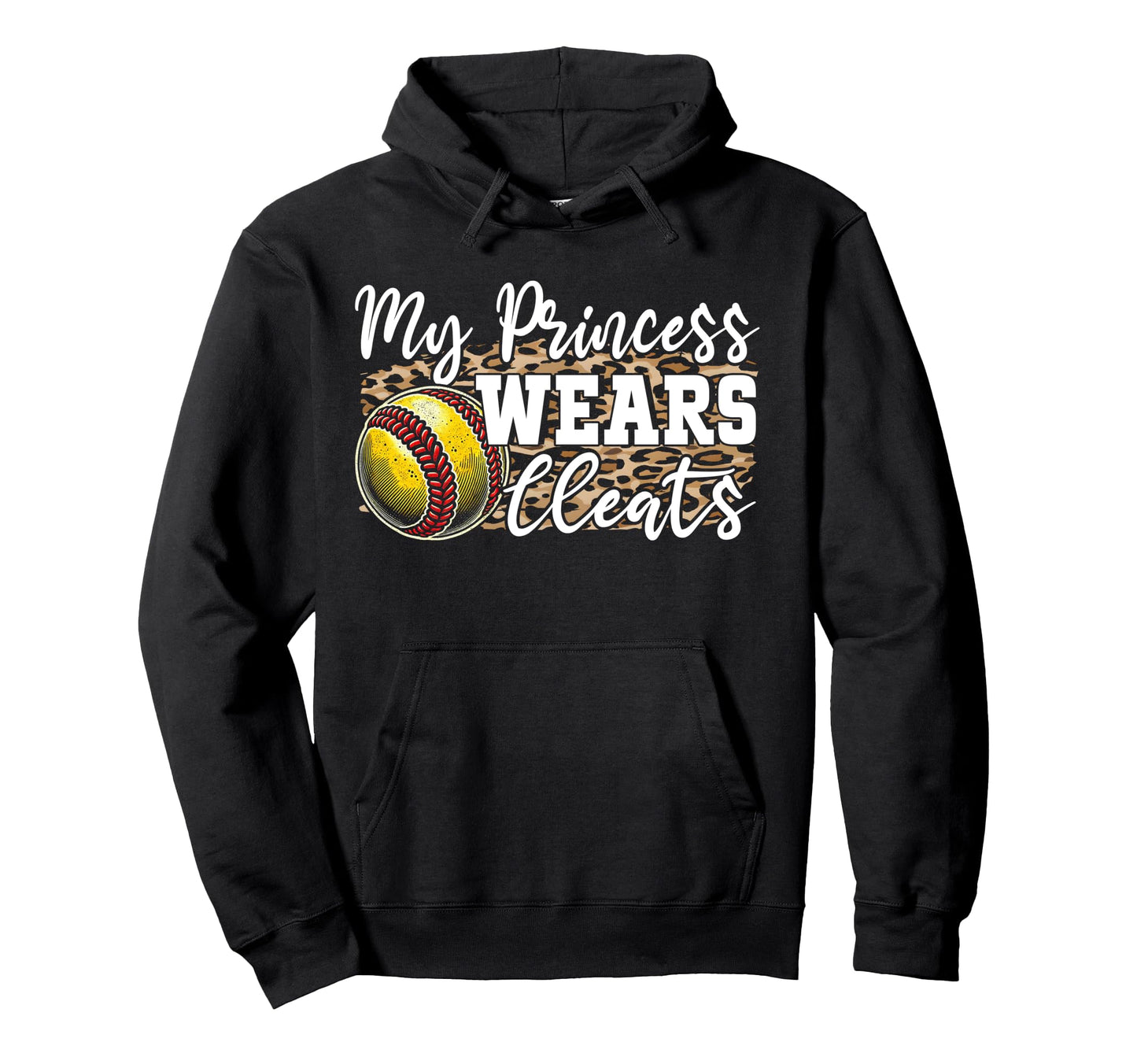 My Princess Wears Cleats Softball Mom Hoodie - Aesthetic Graphic Men Women - T-Shirt, Sweatshirt, Hoodie