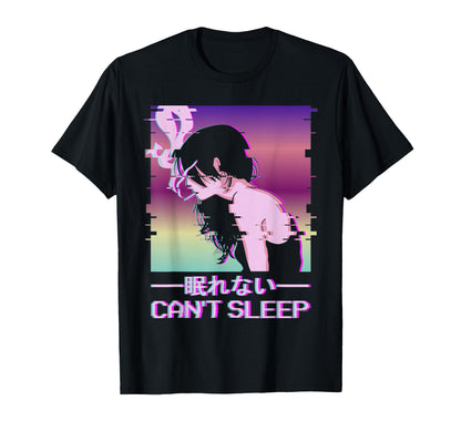 Cant Sleep Lofi Vaporwave Alt Indie T-Shirt - Aesthetic Graphic Men Women - T-Shirt, Sweatshirt, Hoodie