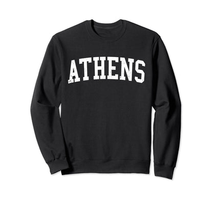 Athens Tn Distressed White Varsity Sweatshirt - Casual Everyday Wear Unisex - T-Shirt, Sweatshirt, Hoodie