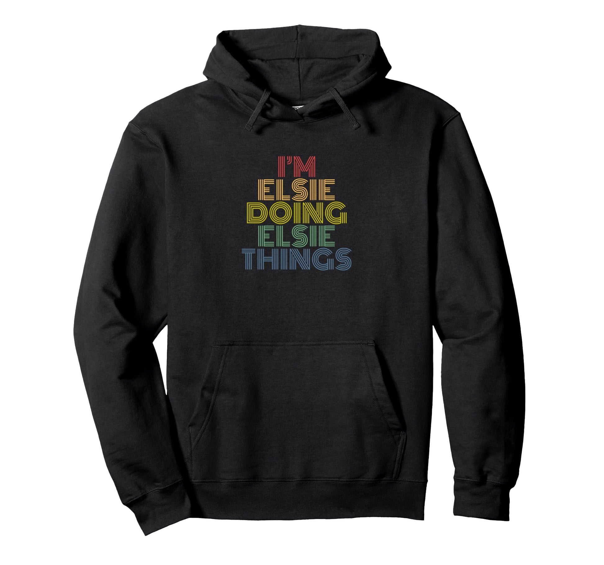 Im Elsie Doing Elsie Things Rainbow Hoodie - Minimalist Print Men Women - T-Shirt, Sweatshirt, Hoodie