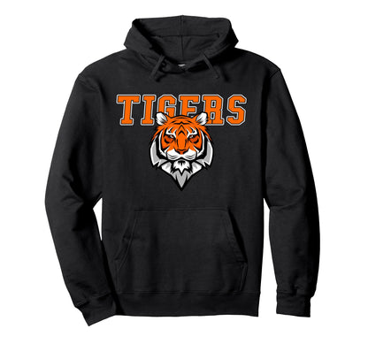Tigers Volleyball Team Tiger Mascot Hoodie - Trendy Graphic for Adults - T-Shirt, Sweatshirt, Hoodie
