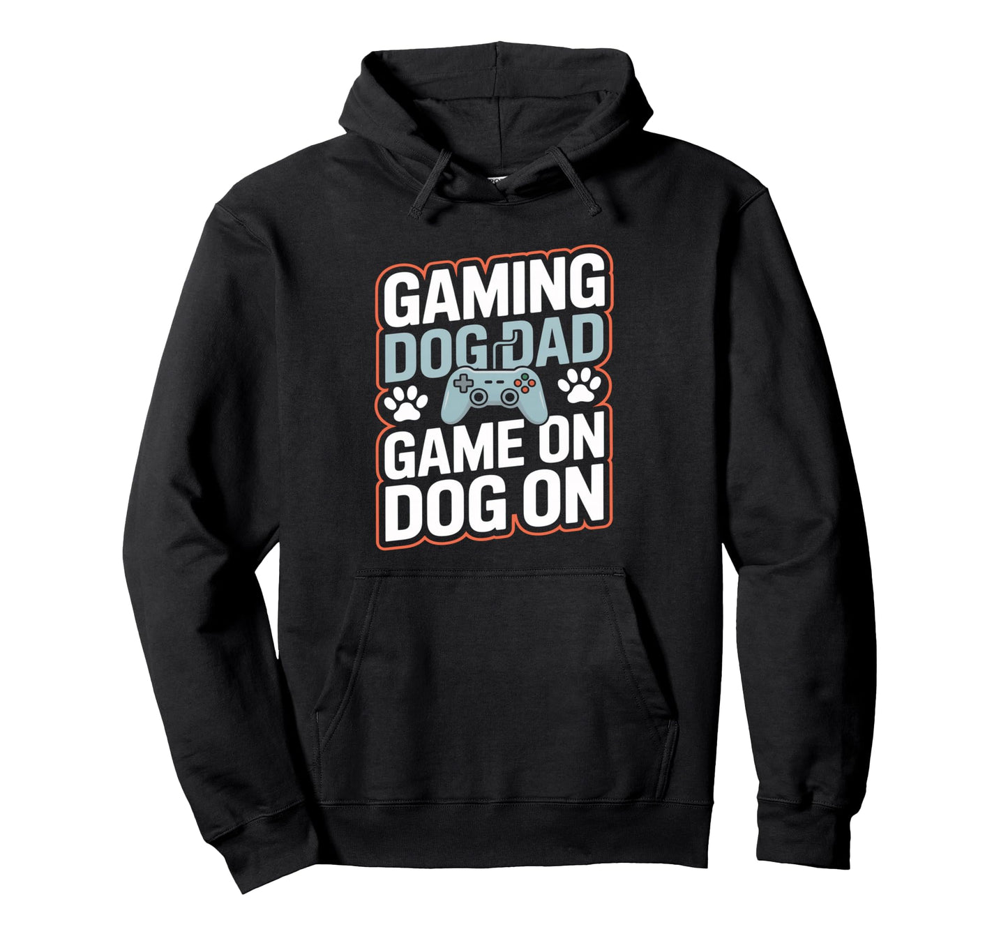 Gaming Dog Dad Game Dog Gamer Controller Hoodie - Graphic Print Men Women - T-Shirt, Sweatshirt, Hoodie