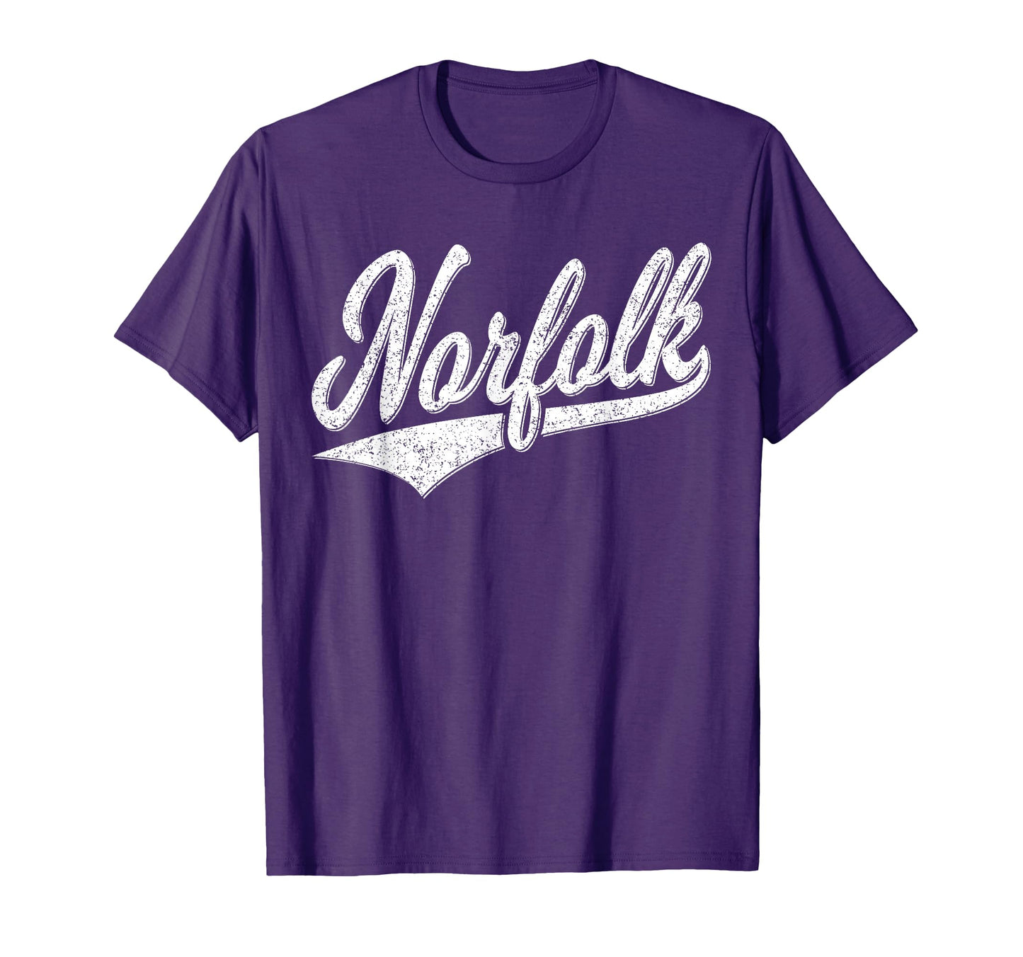Norfolk Virginia Varsity Script T-Shirt - Novelty Apparel for Adults - T-Shirt, Sweatshirt, Hoodie