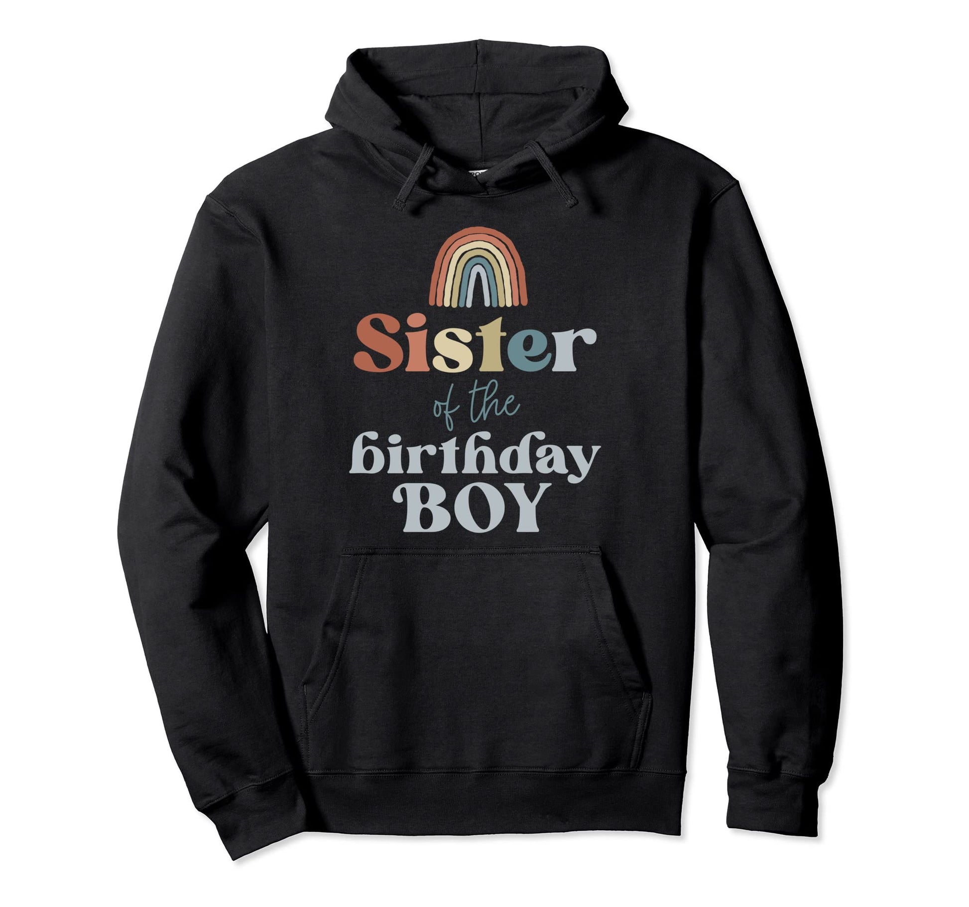 Sister Birthday Boho Rainbow Party Hoodie - Unique Graphic Men Women - T-Shirt, Sweatshirt, Hoodie