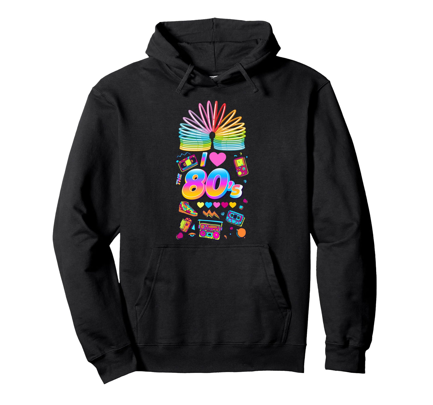 Rainbow Spiral Spring Toy Back To 80S Hoodie - Minimalist Print Unisex - T-Shirt, Sweatshirt, Hoodie