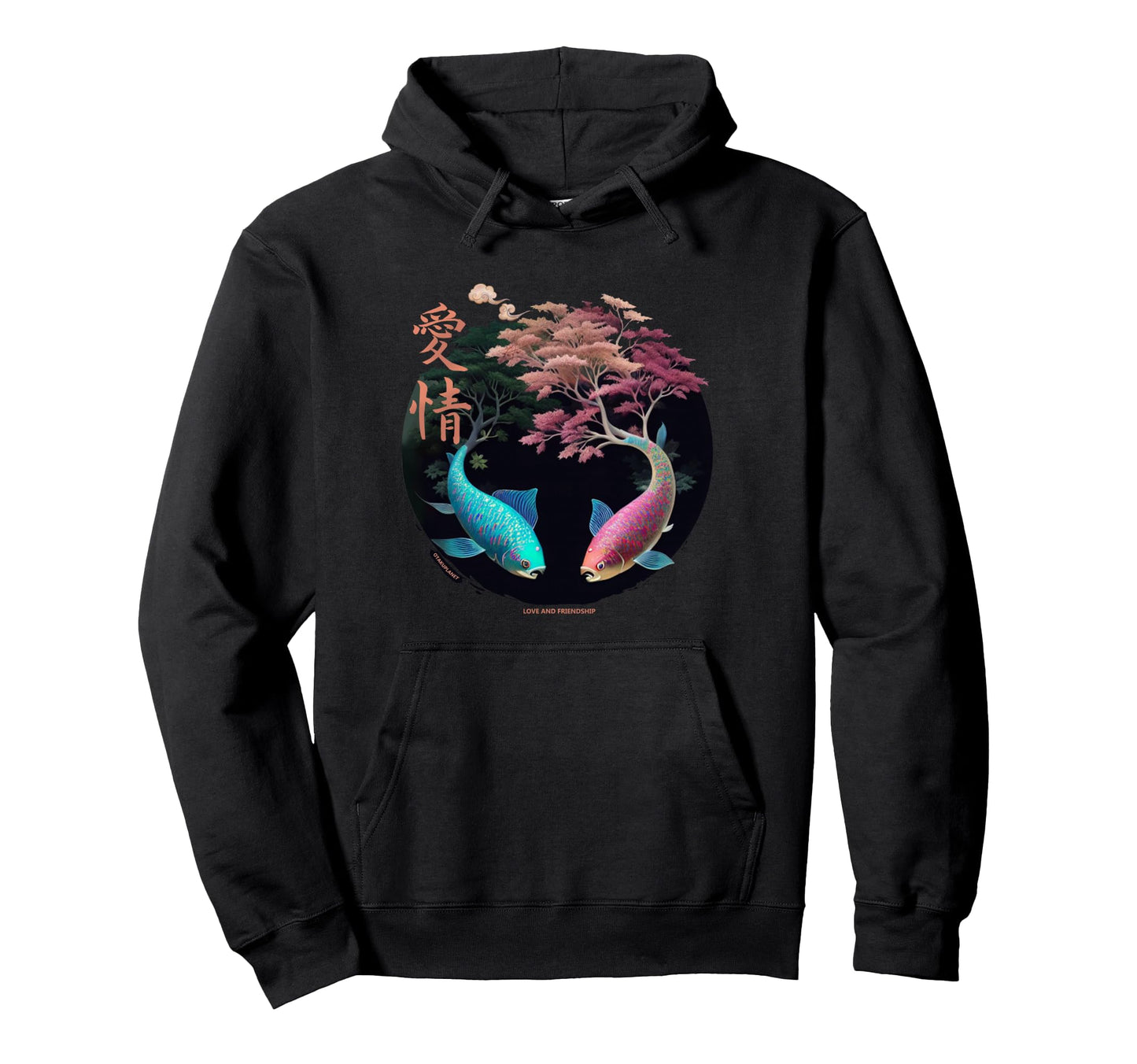 Nishikigoi Fish Lover Aesthetic Hoodie - Fun Novelty Design for Adults - T-Shirt, Sweatshirt, Hoodie