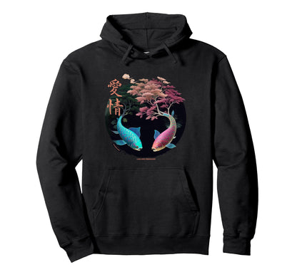 Nishikigoi Fish Lover Aesthetic Hoodie - Fun Novelty Design for Adults - T-Shirt, Sweatshirt, Hoodie