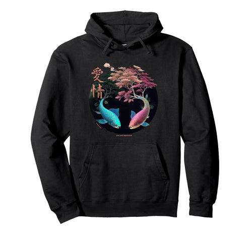 Nishikigoi Fish Lover Aesthetic Hoodie - Fun Novelty Design for Adults - T-Shirt, Sweatshirt, Hoodie