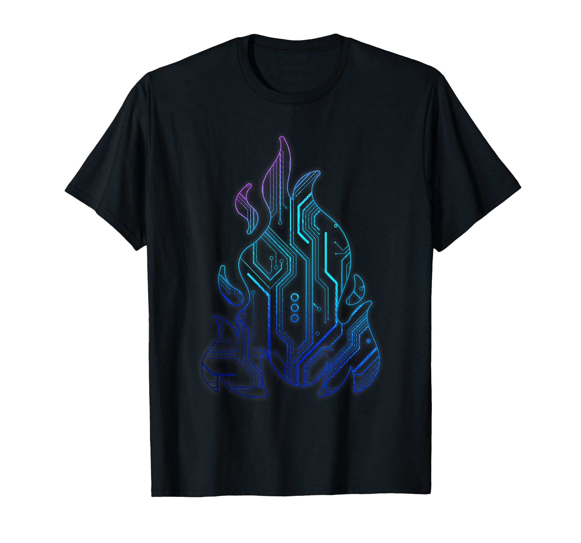 Cyber Aesthetic Flame Futurism T-Shirt - Fun Novelty Design Unisex - T-Shirt, Sweatshirt, Hoodie