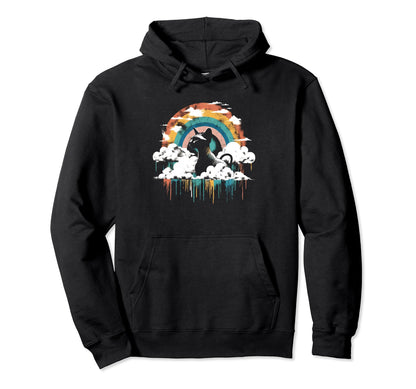 Sphynx Cat Rainbow Colorful Canadian Hoodie - Aesthetic Graphic for Adults - T-Shirt, Sweatshirt, Hoodie