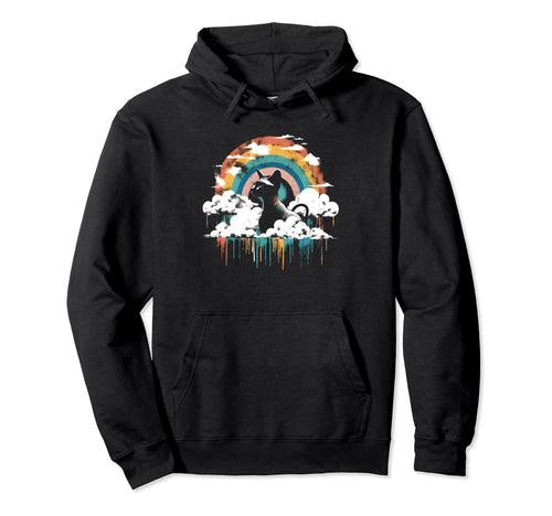Sphynx Cat Rainbow Colorful Canadian Hoodie - Aesthetic Graphic for Adults - T-Shirt, Sweatshirt, Hoodie